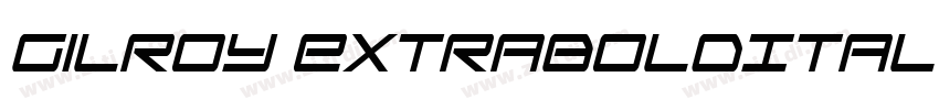 Gilroy ExtraBoldItal字体转换